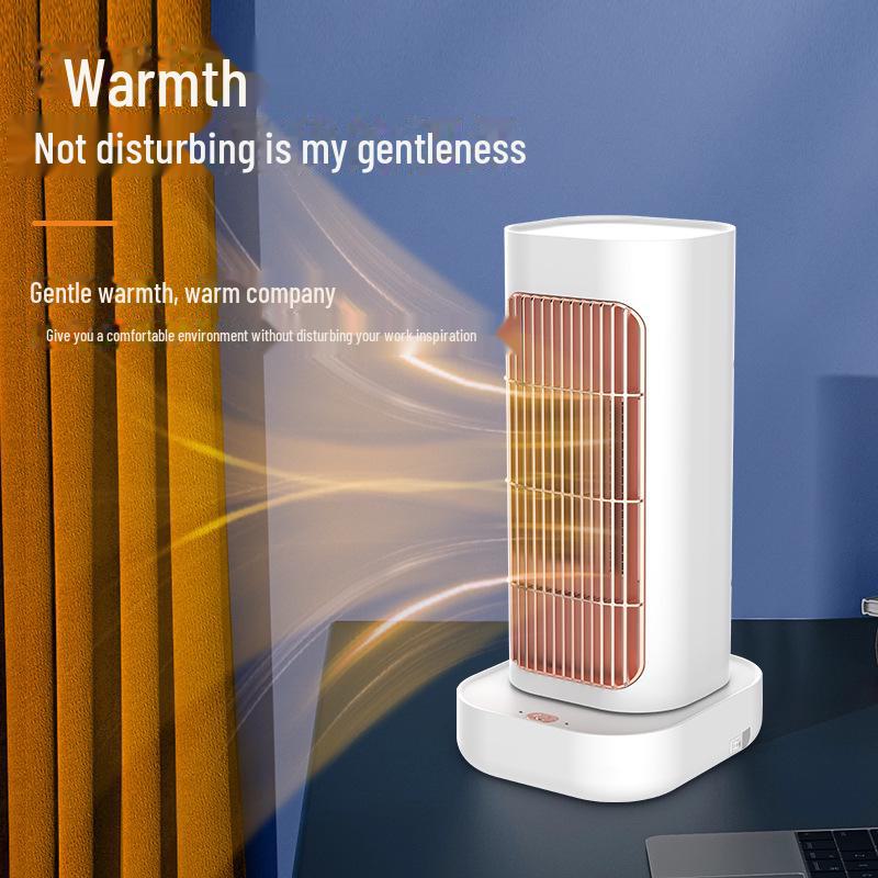 Compact Vertical Fan Heater for Quick Heat - Household Desktop & Dorm Use