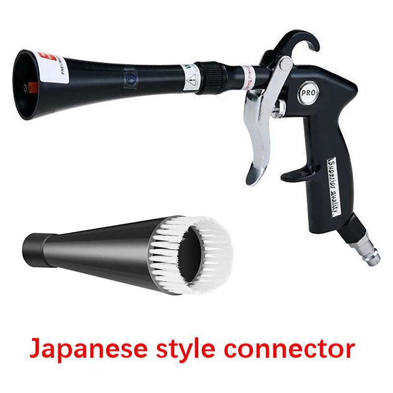 2 In 1 Air Blow Car Wash Gun With 2 Nozzles Efficient Dry Cleaning Gun High Pressure Tornado Dust Blowing Gun Professional