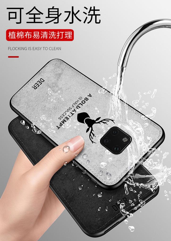 For Huawei Mate 20 30 Pro Case Soft Silicone+Hard Fabric Deer Slim Protective Back Cover Case for Huawei Mate 20 Lite 20X Shell