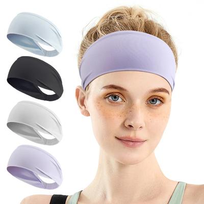 Wide Sports Headband Men Women Gym Running Yoga Hair Bands Sweatband Stretch Elastic Outdoor Cycling Badminton Tennis Headwrap
