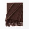 Cashmere Feel Solid Color Women's Imitation Cashmere Scarf Spring Atmosphere Korean Style Versatile Mid Length Shawl Scarf