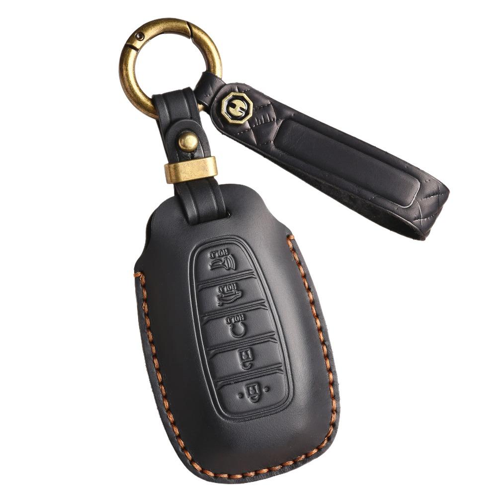 Car Key Cover for Modern Fista Key Bag Kustu Car Handmade Leather Case Buckle