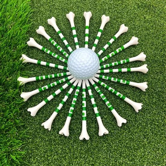 10 Pcs Plastic Golf Tees 3-1/4 Inch Four Leaf Clover Unbreakable Golf Tees To Minimize Friction Side Spin