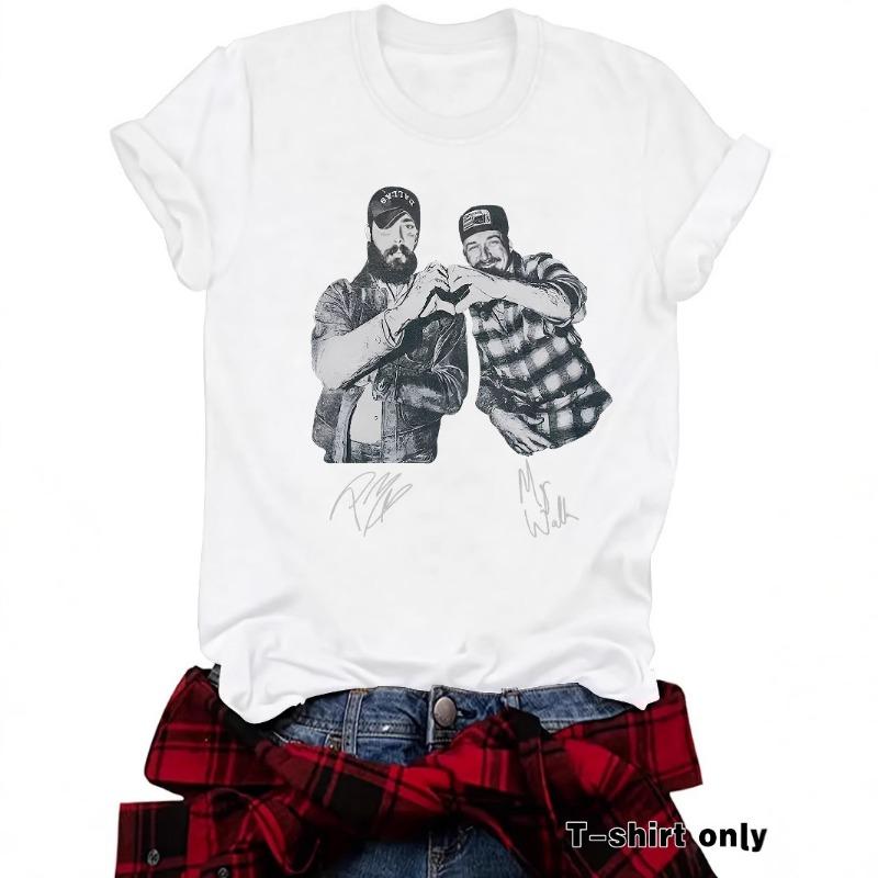 New Fashionable Short-sleeved "Brother Two Good" Printed Summer T-shirt Top