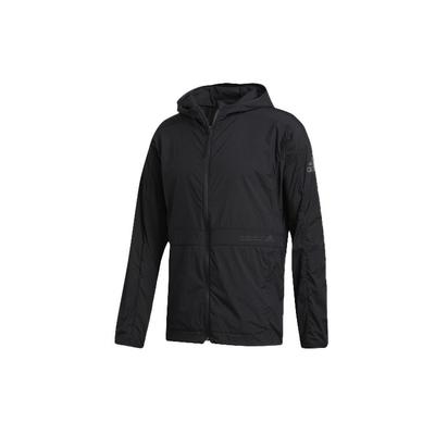 Woven Hooded Windbreaker Jacket Men Outerwear Black FT2783