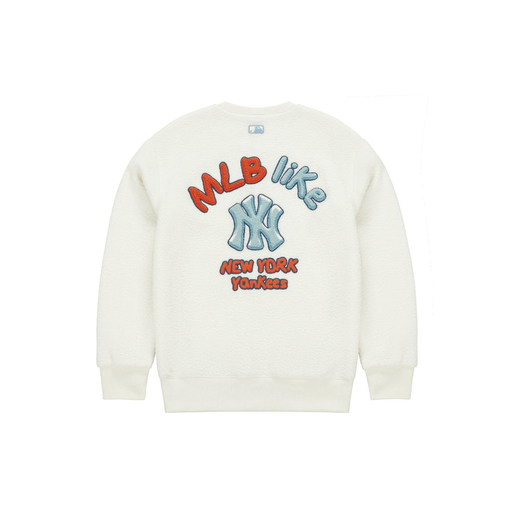 MLB Sweatshirts Unisex Cream Crew Neck Thickened Regular 3AMTF5316-50CRS