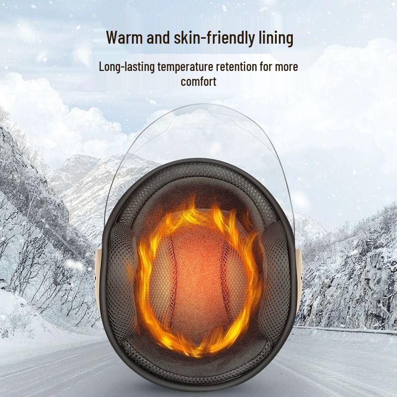 Universal All-Season Helmet with Winter Cold Protection, Cute Double Ear Design for Men & Women, Ideal for Motorcycles & Electric Scooters