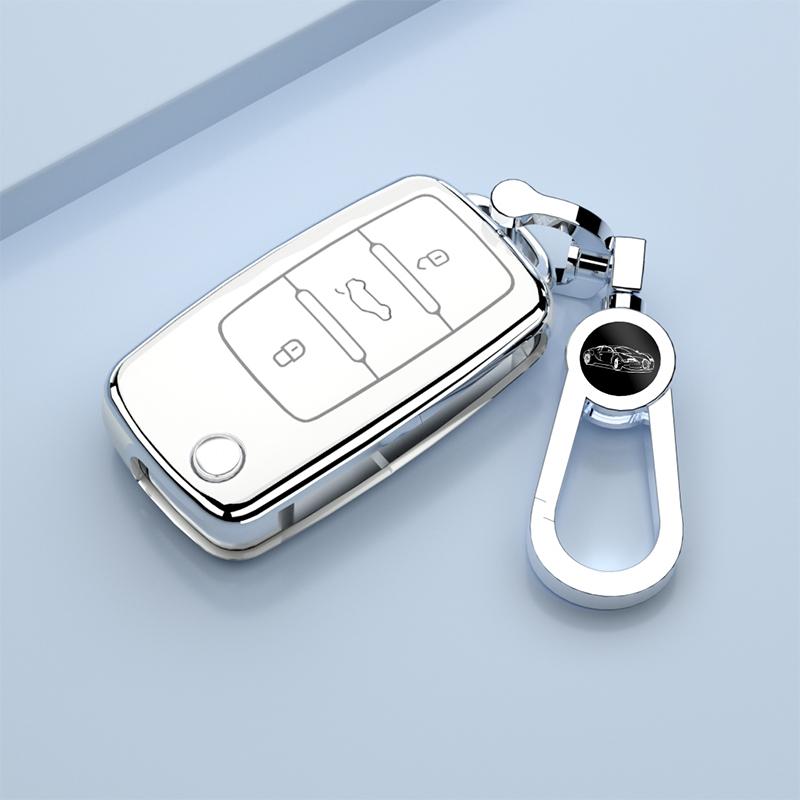 Fashion TPU Car Key Case Cover for VW Volkswagen Polo Tiguan Passat B5 B6 B7 Golf 4 5 6 MK6 Jetta Lavida for Skoda Octavia