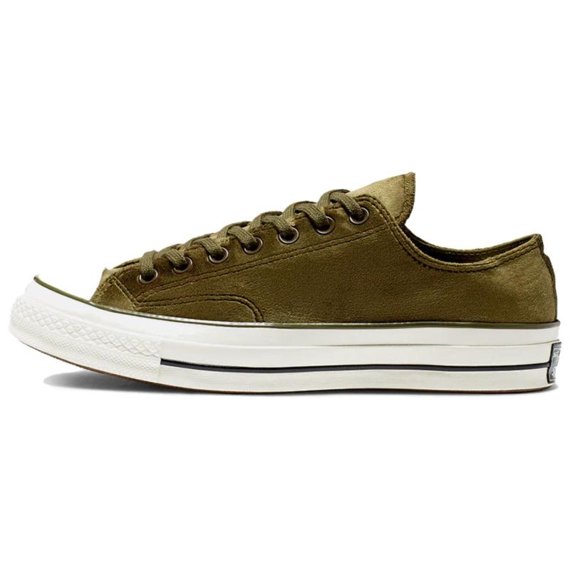 Converse Chuck 1970s Velvet Low Top Velvet Lace-up Low Top Espadrilles Unisex Green