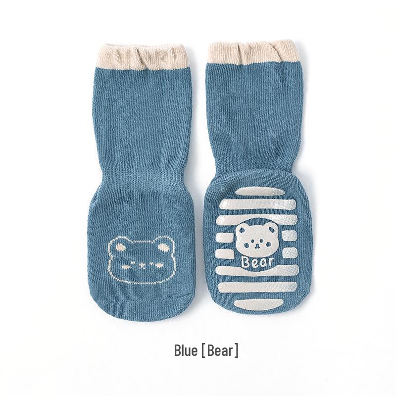 Bawełniane skarpetki antypoślizgowe dla niemowląt i małych dzieci - styl wiosenno-jesienny