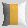 Geometric Pillowcase, Yellow and Gray Geometric Peach Skin Velvet Printed Pillow Cushion Cover, Sofa Car Backrest