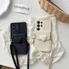 Crossbody Cute Wallet Card Holder Phone Case for Samsung S25 Ultra S24 S21 FE S23 S22 Plus A54 A55 A35 A25 A15 A06 A16 A56 A36