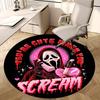 Scream Mask,Valentine's Day Gift Chair Mat Round Rug Office Carpet, Machine Washable, Non Slip, Suitable for Living Rooms, Bedrooms