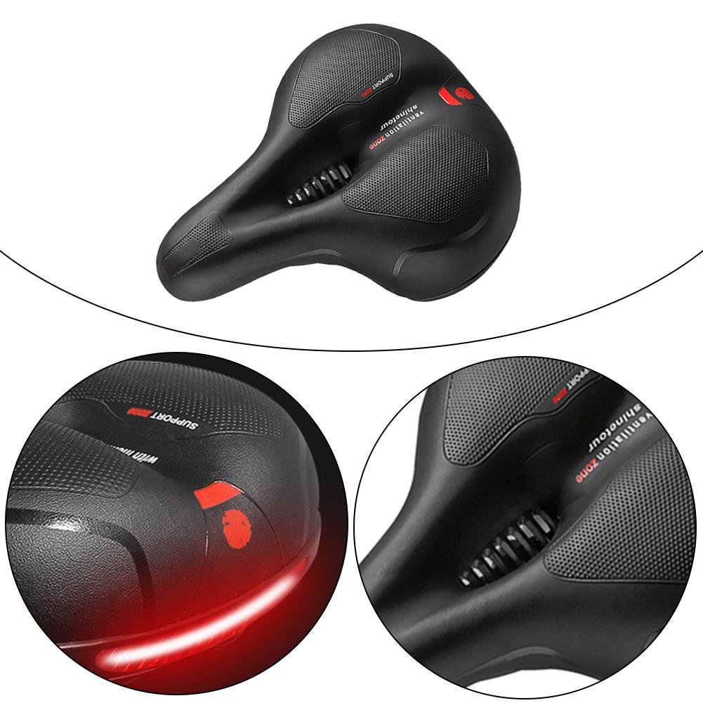 MTB Bicycle Seat Breathable Big Butt Bike Seat Shock Absorbing Touring Saddle Comfortable Bicycle Saddle for Ridng Mountain Bike