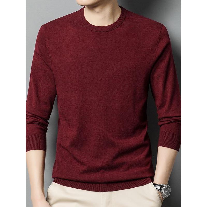 Кардиган мужской однотонный тонкий вязаный свитер весна и осень новый мужской круглый — фото 4