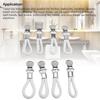 8pcs Hanging Tea Towels Clips with Loop Cotton for Home Kitchen Bathroom Cupboards Cloth Hanger Holder Brackets Rustproof White