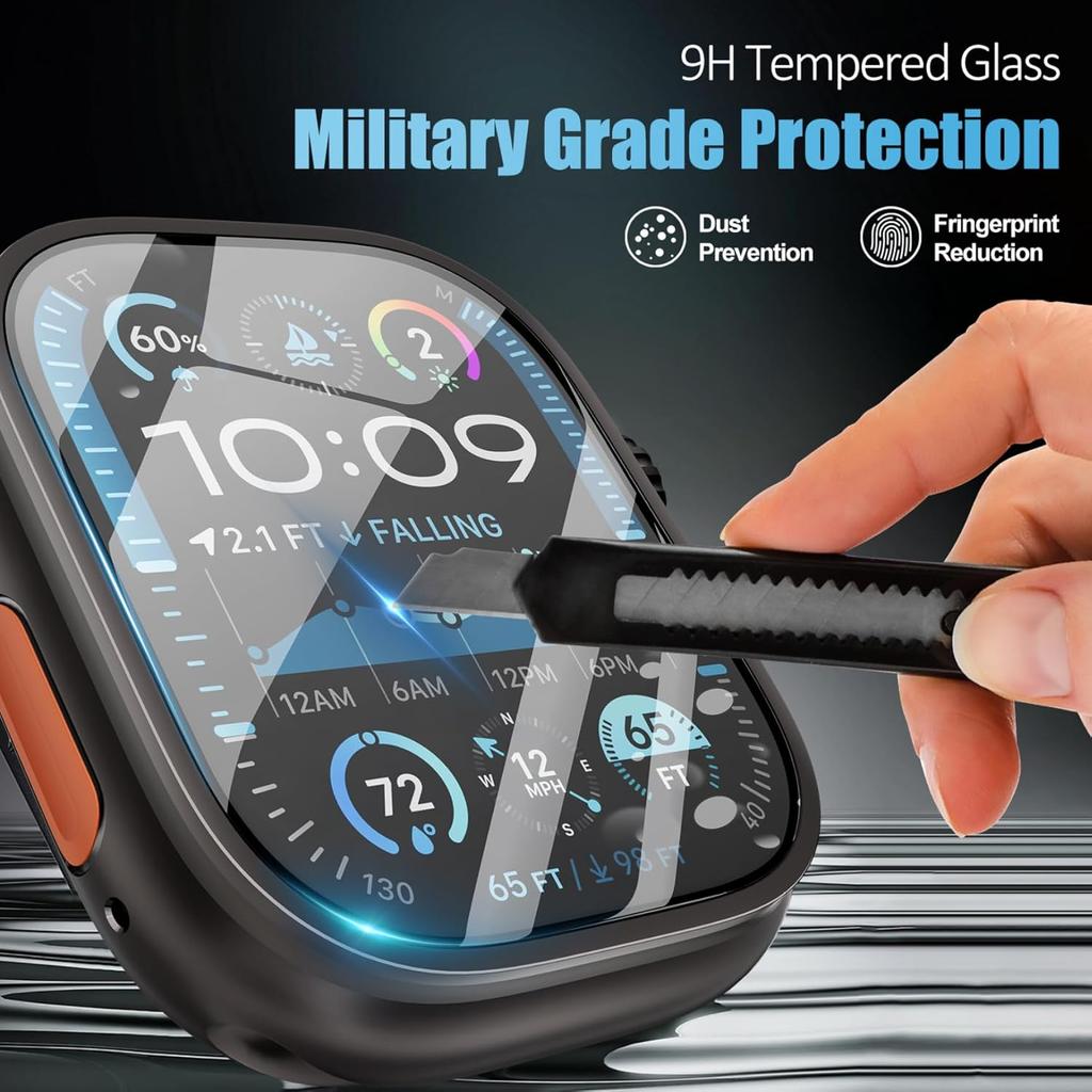 Tempered Glass For Apple Watch Ultra 49mm Screen Protector Waterproof Auto-alignment Installation Full Film iWatch Ultra3/Ultra2