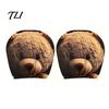 Humorous Car Accessories Zipper Bear Headrest Cover, 2D Flat Print Cute Seat Universal Fit Covers Protector, Breathable Auto Interior Decor