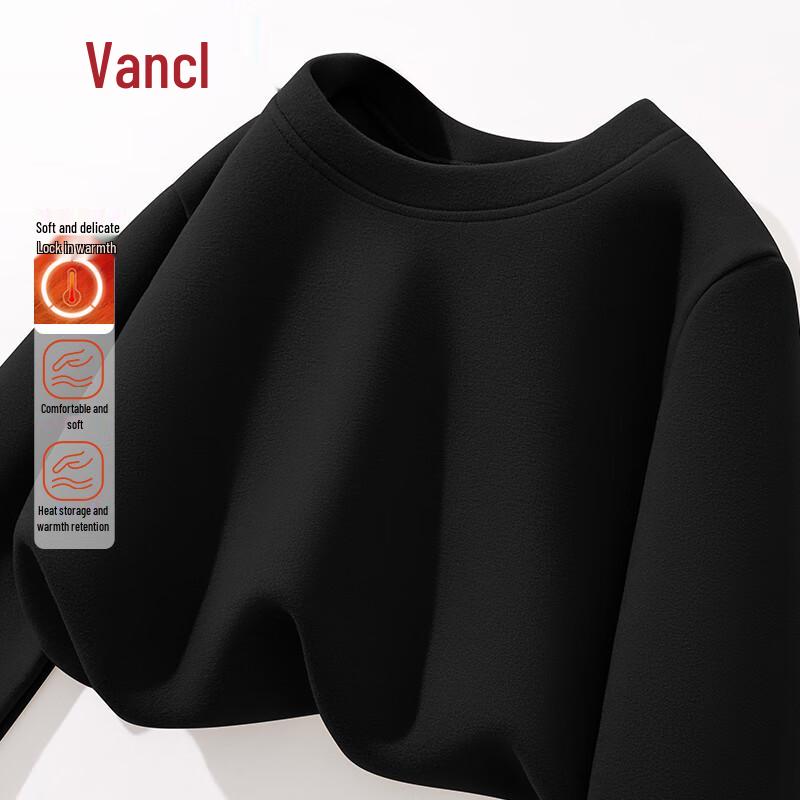 VANCL Men's Warm Fleece Long-Sleeve Base Layer T-Shirt