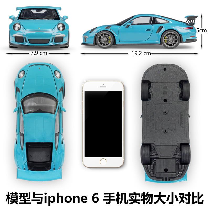 WELLY 1:24 Porsche 911 GT3 RS Alloy Sports Car Model Diecast Metal Toy Racing Car Model High Simulation Collection Children Gift