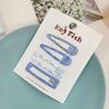 4Pcs Girl Hairpin Plaid Dot Printing Water Drop BB Clip Sweet Girly Style Strong Grip Bang Hair Pins Hair Accessory