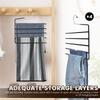4Pcs 5 Tier Open Ended Pants Rack Nonslip Garden Flag Holder Space Saving Pant Hanger for Jean Trouser Pant Storage Organizer