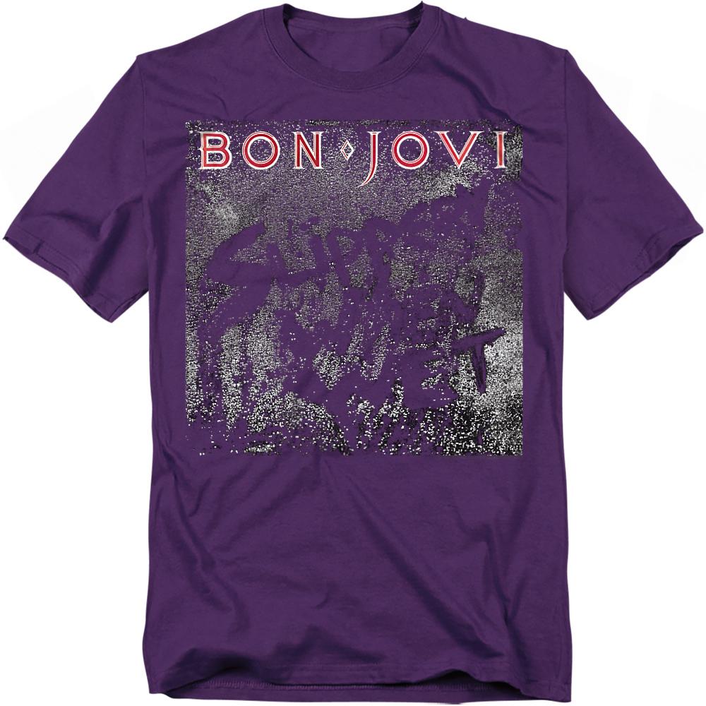 Bon Jovi Unisex Adult Slippery When Wet T-Shirt