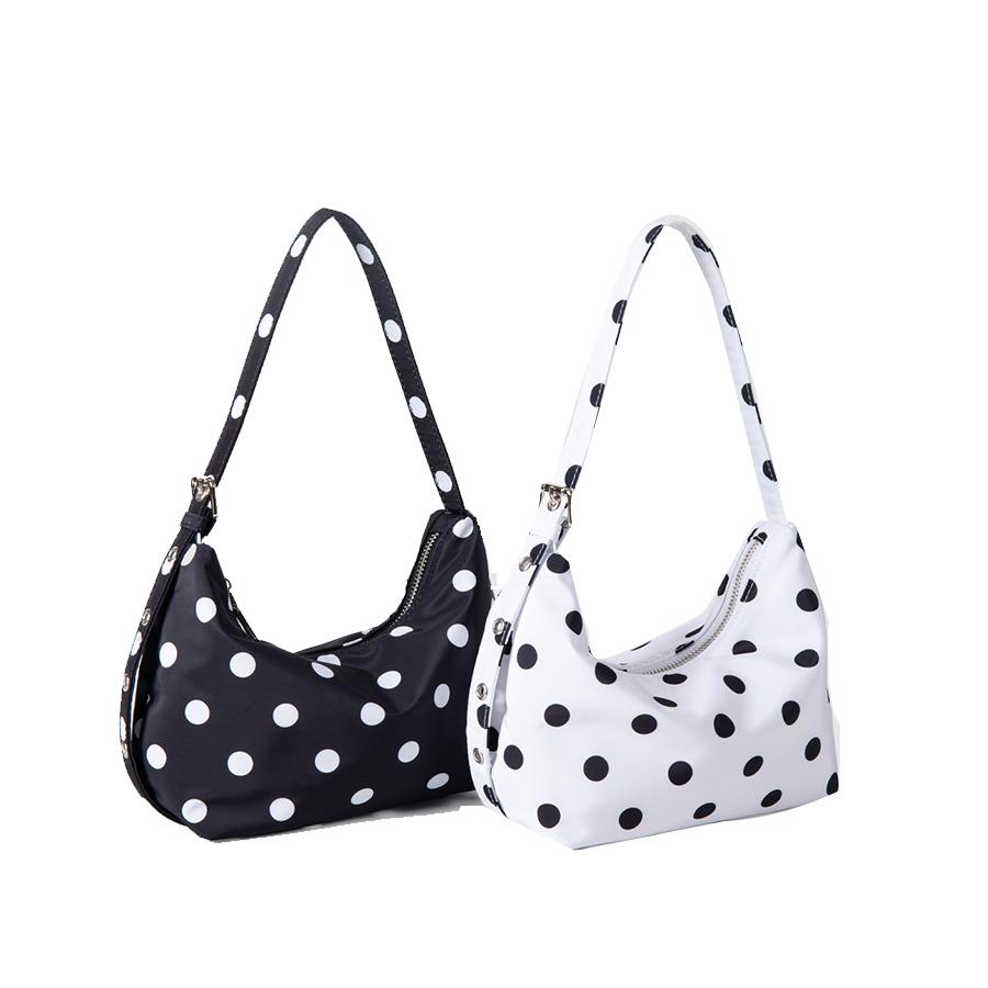 Y2k Punkt-Design Damen Tasche Stil Pendler Umhängetasche Einfach Schwarz-Weiß Gepunktet Vielseitige Geldbörse und Handtasche Für Mädchen