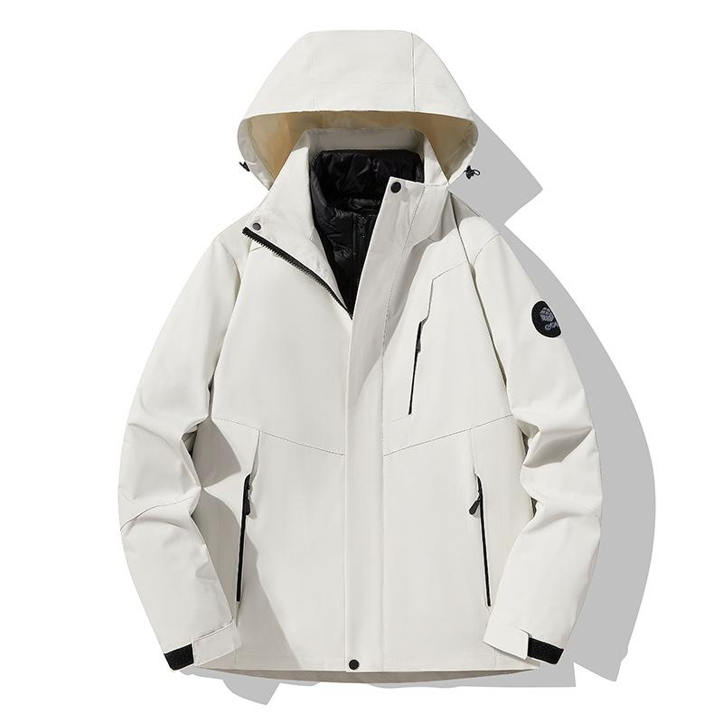 New Autumn and Winter Outdoor Thickened Windproof Waterproof Jacket for Men and Women Down Warm Three-in-one or Two
