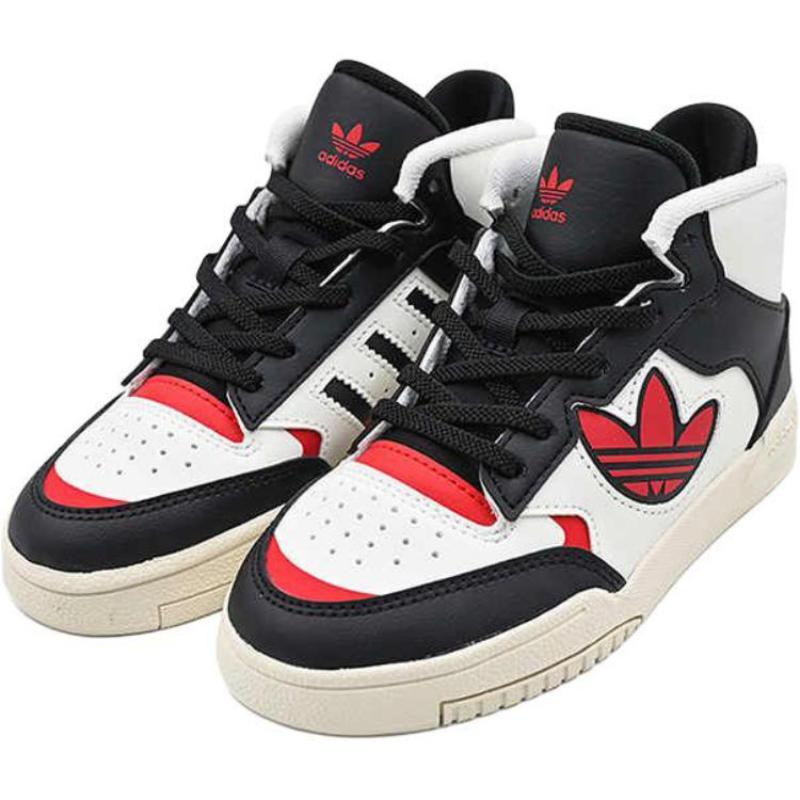 Adidas Originals DROP STEP XL 2.0 Anti-Slip Wear-Resistant Low-Top Kids' Skateboarding Shoes White Black Red Kids' Sneakers JP5167