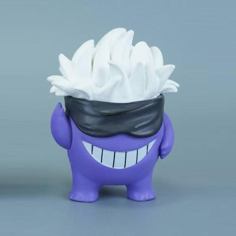 8cm Anime Gengar Cos Gojo Satoru Angel and Demon Action Figures PVC Desktop Decoration Toys Ornament Model Collection Doll Gifts
