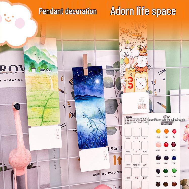 Feile Watercolor Sticky Notes & Bookmark Set: DIY Chinese Style Painting Kit for Kids