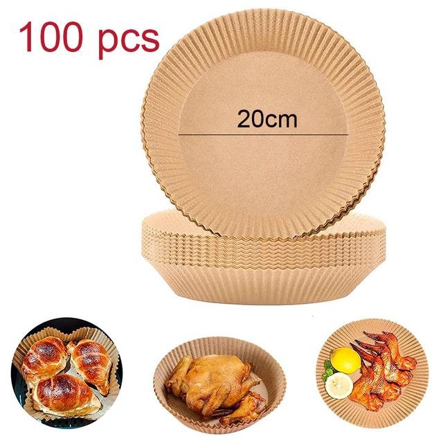 Fodera di Carta Usa e Getta Rettangolare per Friggitrice ad Aria 31 cm Antiaderente Carta Forno Speciale per Cestello di Cottura 2-10 QT