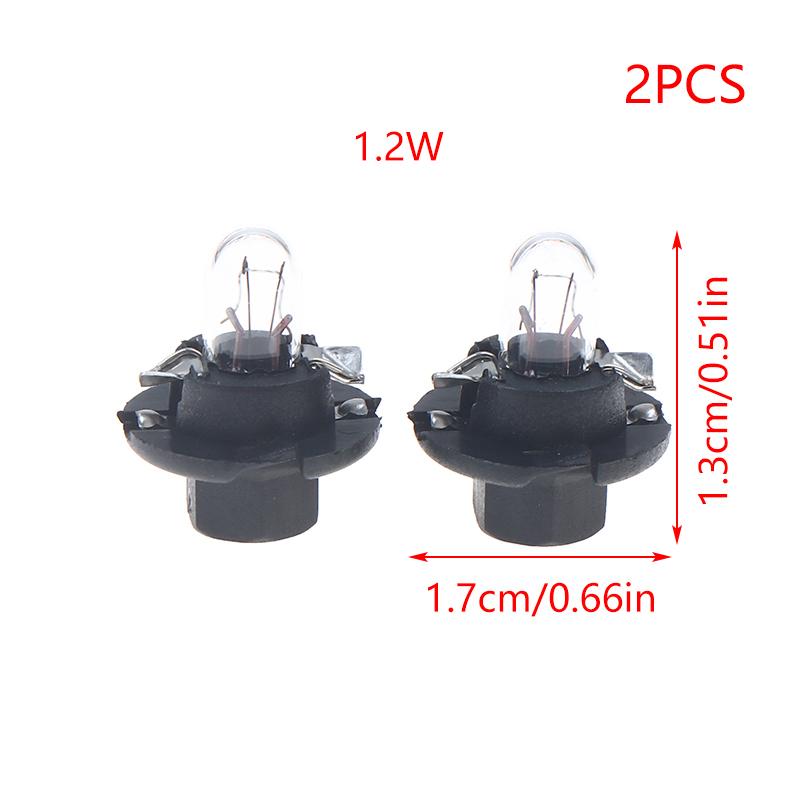 2Pcs T5 Bulb Lamps For Car Dashboards Instrument 12V 1.2W 1.5W 2W Black/Green/Yellow Base Instrument Indicator Bulbs