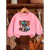 European Size Casual and Playful Printed Pattern, Comfortable and Simple Spring and Autumn Baby Thin Versatile Round Neck Hoodie for Boys