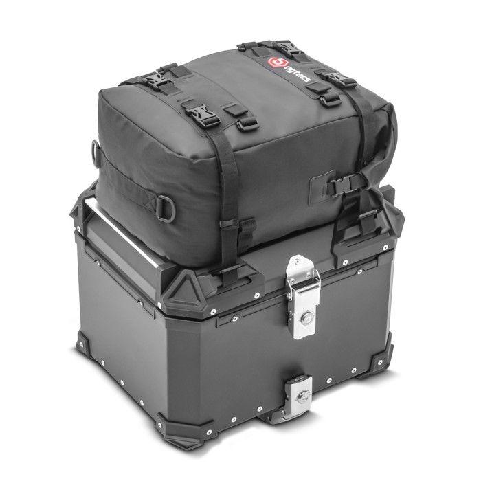 Set 3x Sacoche de couvercle pour valises laterales aluminium / top case KH2