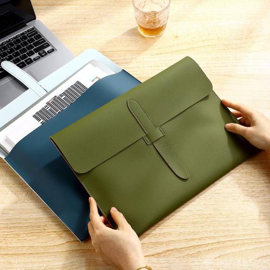 Faux Leather Document Bag Large Capacity Lightweight Waterproof Document Organizer Business Students Portable File Holder with Secure Closure