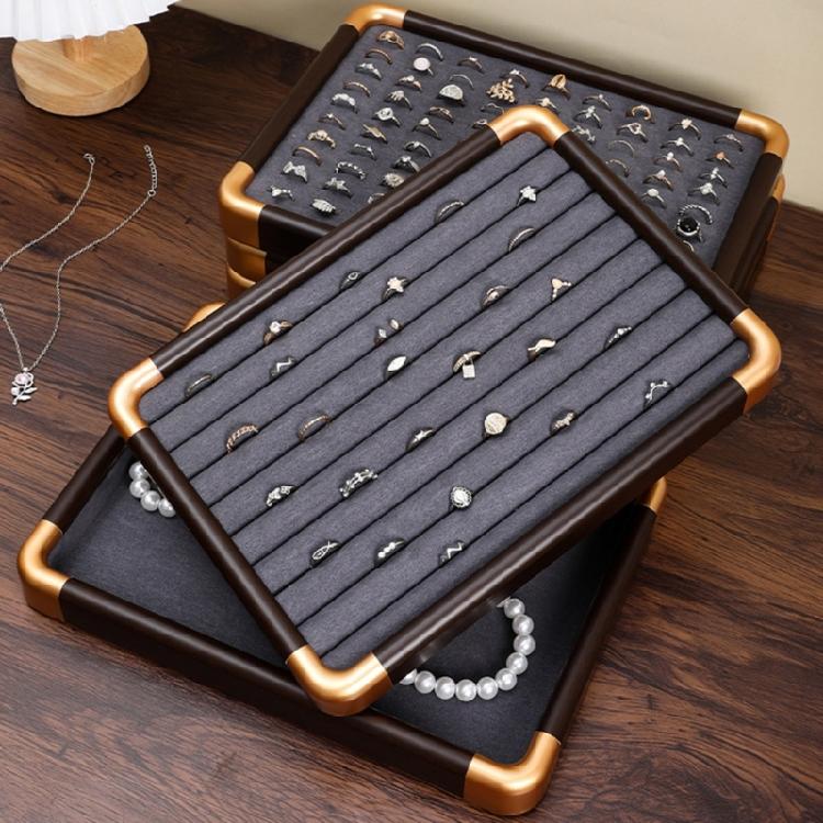 Jewelry Display Tray with Protective Velvets Lining Jewellery Holder Accessory Presentation Stand for Home or Shop Use