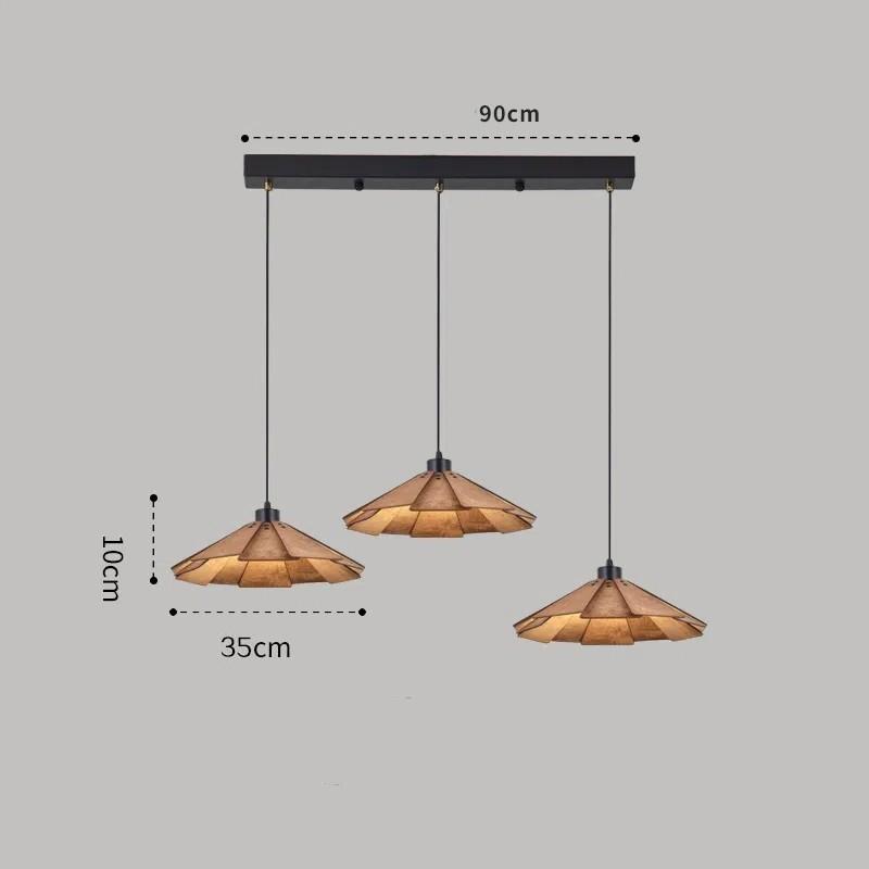 Adjustable Retro Ceiling Light Tea Room Lamp Balcony Pendant Light Dining Room Small High End Woodwork Chandelier