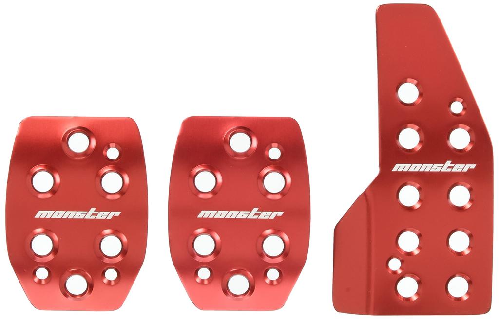 MONSTER SPORT Sports Driving Pedal Cover/Red Anodized Alto Works HA36S Hustler MR31S Wagon R MH34S MT Interior/849520-7200M