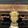 Gold Foil Zodiac Goat Pendant With Auspicious Blessing Cute Design For Keychain Phone Hanging New Year Gifts