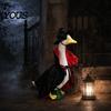 Goose Costume for Yard 1 Set Halloween Outfit, Black Cloak And Pointed Hat, Porch Mysterious Decor 23 Inch Statue Lawn