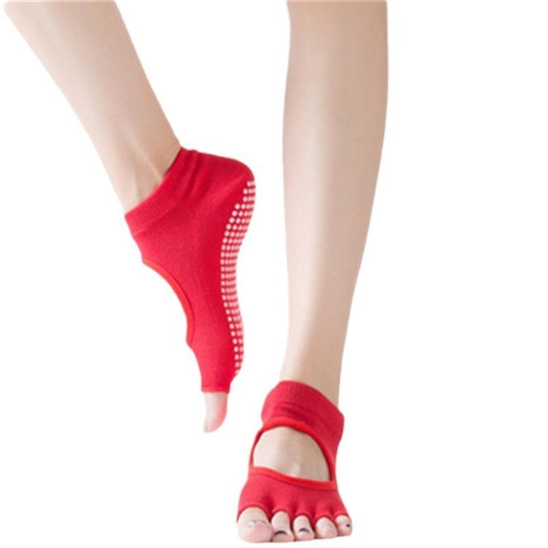 Spring and Summer Separates Refer To Women's Open-toe and Back-revealing Yoga Socks, Sports Socks, Anti-slip Pilates Socks, and Five-fingered Socks.