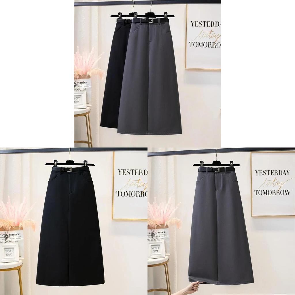 High Waist Slim Fit Pleated Skirt With Zipper For Streetwear And Casual Wear