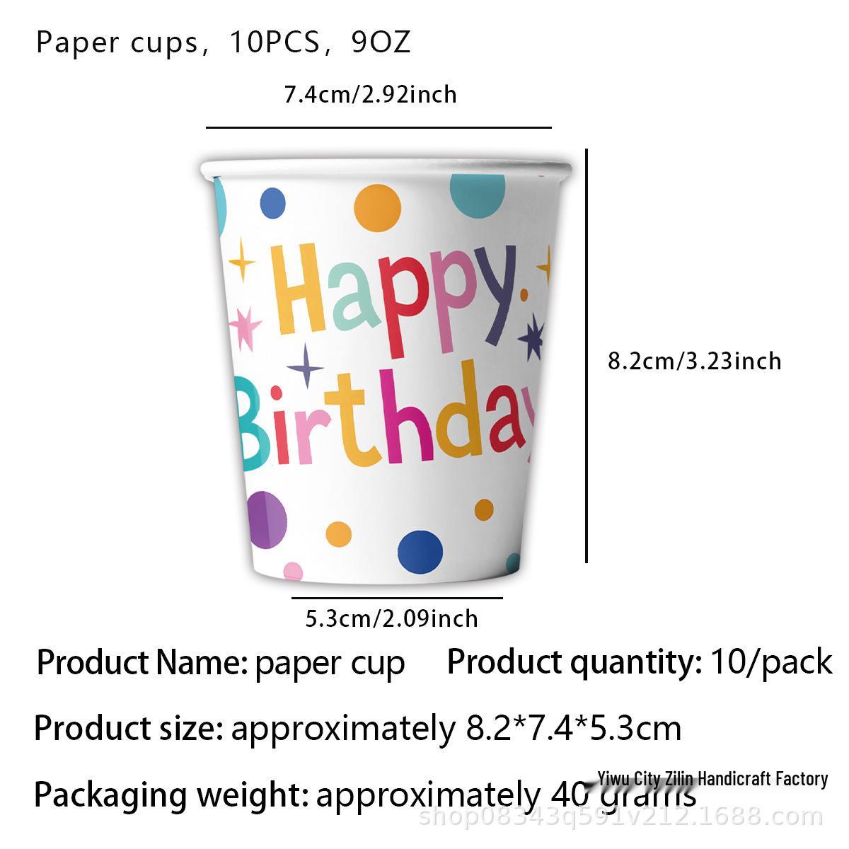 Polka Dot Themed Disposable Tableware Set: Plates, Napkins, Tablecloth for Birthday Party