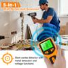 Handheld 5 In 1 Digital Wall Stud Detector Wood Scanner Metal Finder for Live AC Wires Cables PVC Water Pipe
