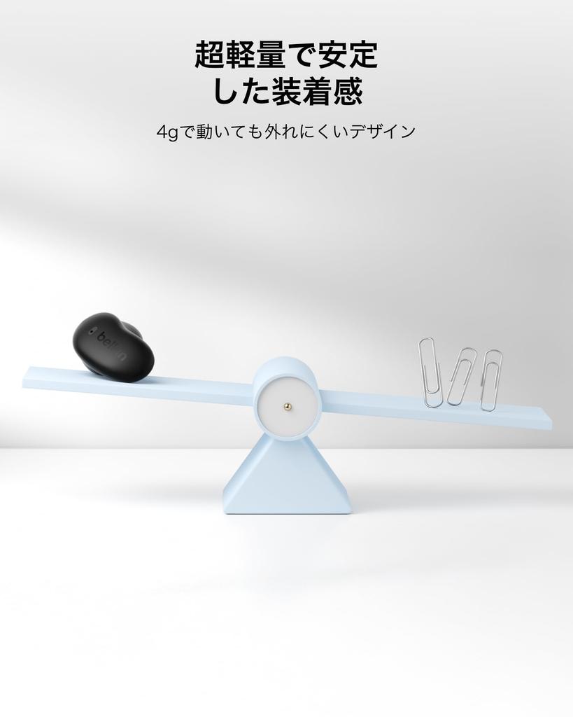 Belkin SOUNDFORM ANYWHERE True Wireless Earbuds, Bluetooth 5.4, 12mm Drivers, Call Noise Reduction, 26 Hours of Playtime, Silicone Upsizing Sleeve,