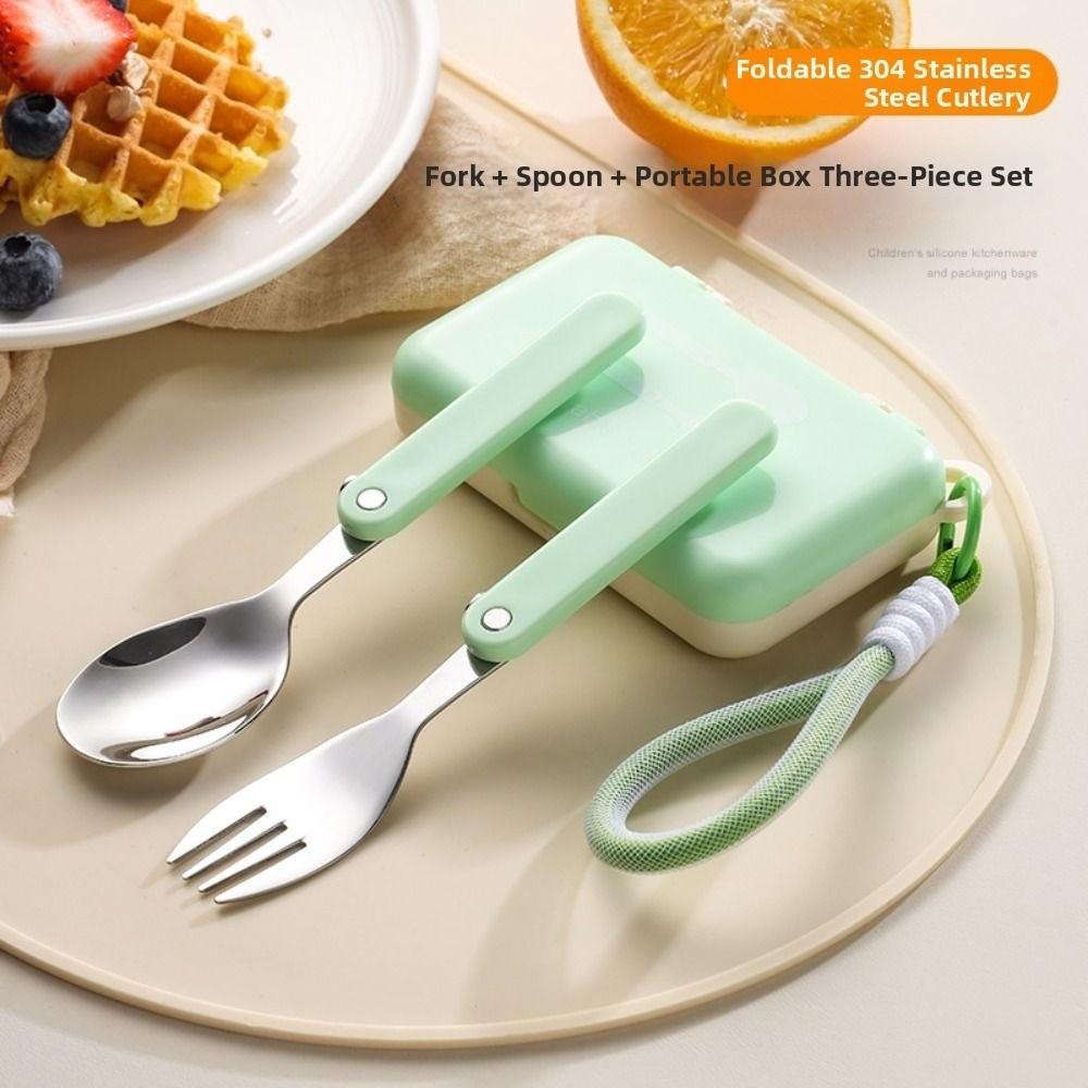 304 Stainless Steel Stainless Steel Cutlery Set Portable Utensils Set Baby Feeding