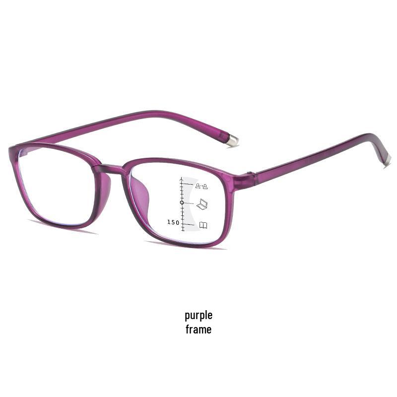 Ultralight TR90 Multifocal Anti-Blue Light Fashion Reading Glasses for Near & Far