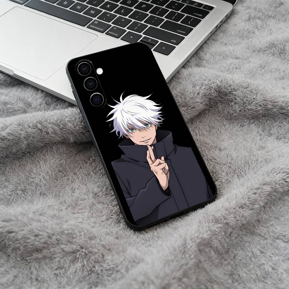 J-Jujutsu K-aisen-beliebte Charaktere Schwarze weiche Silikon-Handyhülle für Samsung Galaxy A73, A71, A72, A70, A53, A52, A51